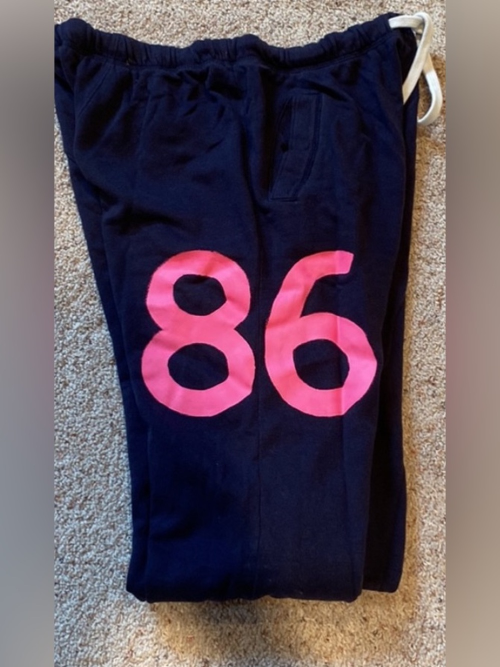 PINK Victoria's Secret Navy Lounge Pants with Pink Accent